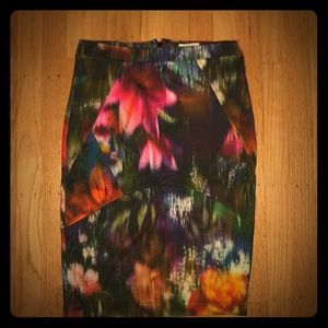 Weston Wear Flower Print Pencil Skirt